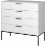 Slimline byr 90 x 40 x 87 cm - Vit/svart