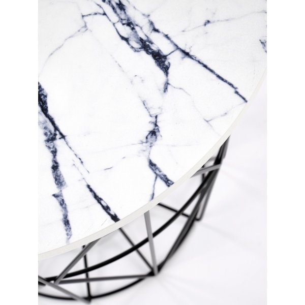Table basse Harissa Ø42 cm - Marbre blanc/noir Table basse Harissa Ø42 cm - Marbre blanc/noir