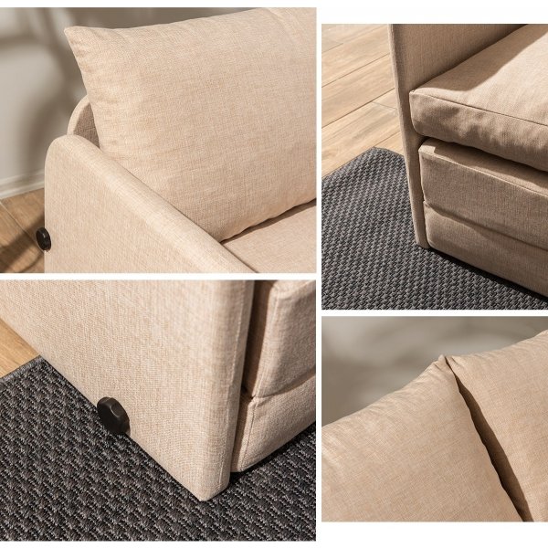 Saga 2-sits bäddsoffa - Beige Saga 2-sits bäddsoffa - Beige