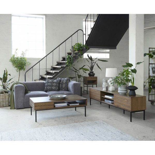 Inez soffbord i brunoljad ek med förvaringslåda - 120x62 cm Inez soffbord i brunoljad ek med förvaringslåda - 120x62 cm