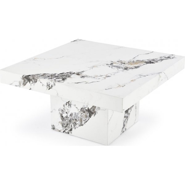Table basse monolithique 80 x 80 cm - Marbre blanc Table basse monolithique 80 x 80 cm - Marbre blanc