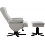 Duva reclinerfåtölj med fotpall - Grå tyg + Fläckborttagare för möbler Duva reclinerfåtölj med fotpall - Grå tyg + Fläckborttagare för möbler
