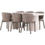 Matbord Narvik med 6st Astoria stolar - Brun/beige