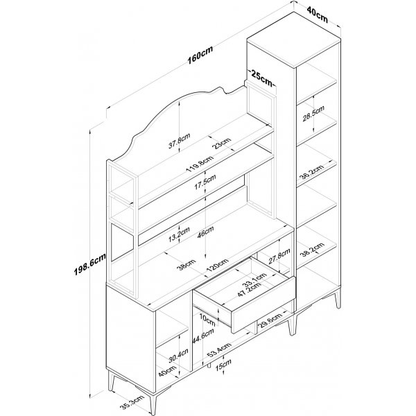 Armoire Jericho 149 - Blanc
