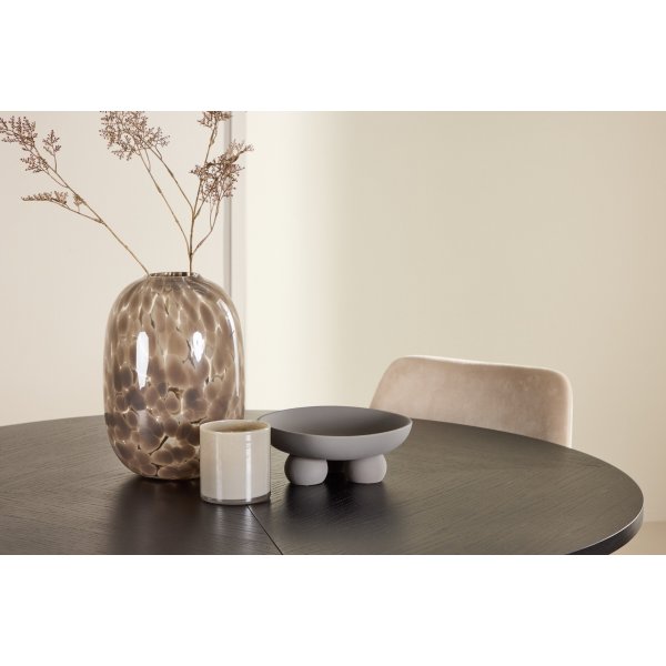 Matbord Strada med 4 st Night stolar - Beige/svart + 4.00 x Stolsdyna