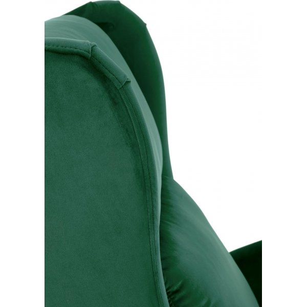 Fauteuil inclinable en velours vert