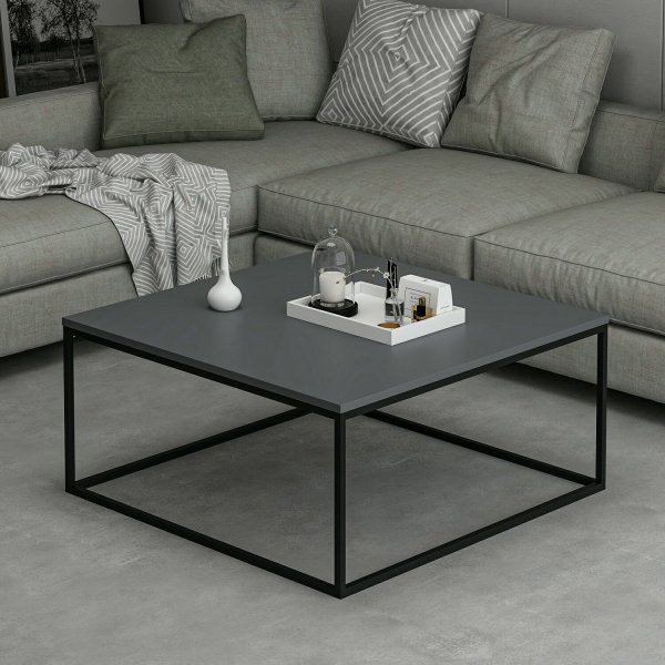 Table basse Loni 90 x 90 cm - Anthracite