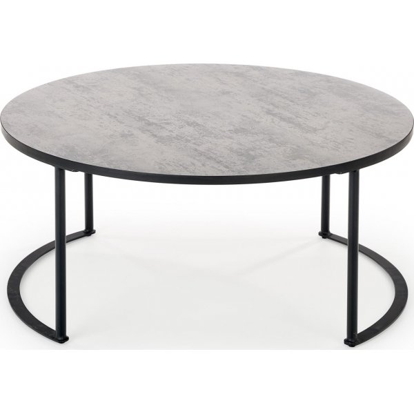 Table basse Macao Ø80 cm - Gris/noir Table basse Macao Ø80 cm - Gris/noir
