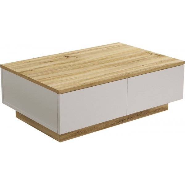 Luvio soffbord 17, 90x60 cm - Ek/vit Luvio soffbord 17, 90x60 cm - Ek/vit