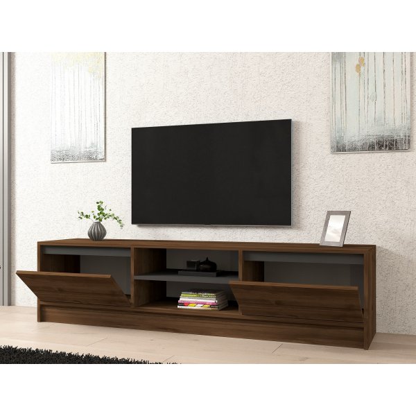 Meuble TV Olga - Noyer/anthracite