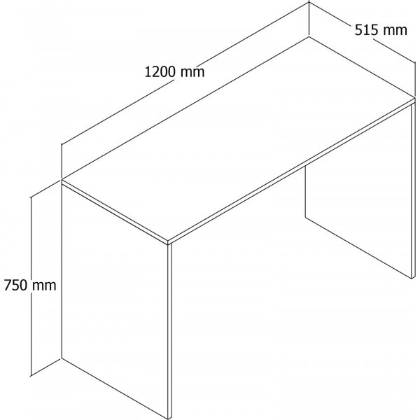 Bureau Silence 120x51,5 cm - Blanc Bureau Silence 120x51,5 cm - Blanc