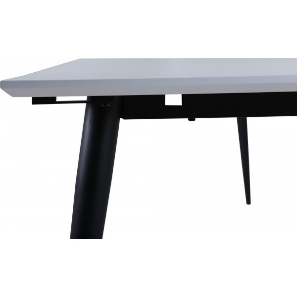 Table  manger Hendry 195-285 cm - Blanc/noir