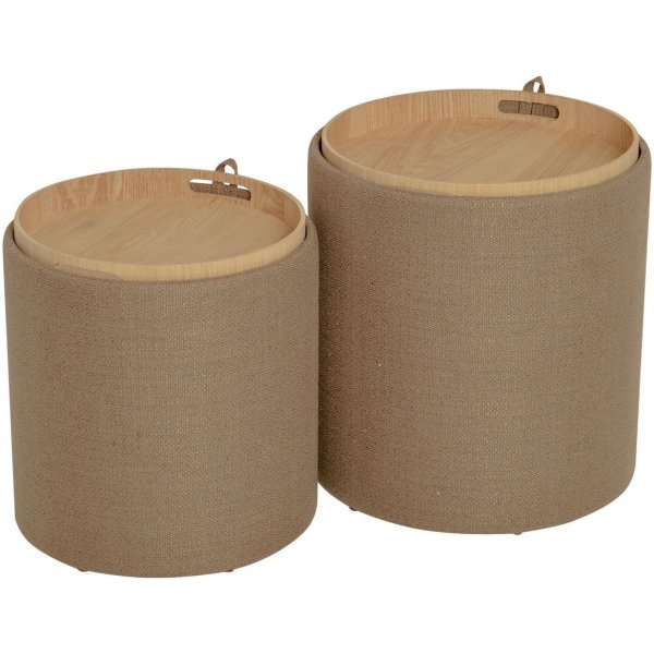 Pouf Maiko 2pcs - Marron Pouf Maiko 2pcs - Marron