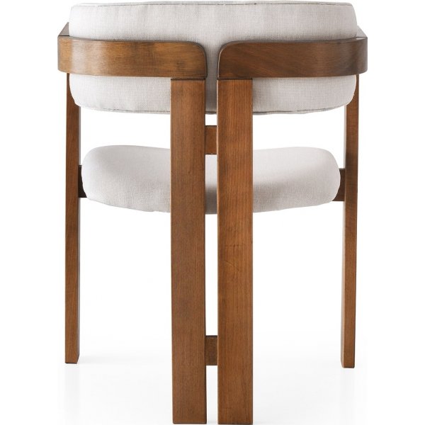 Conny matstol - Cream/valnt