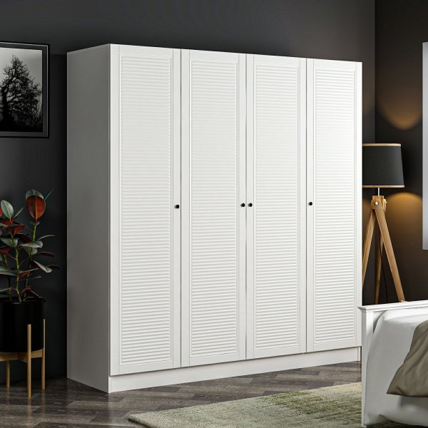 Armoire Larett 180 cm - Blanc Armoire Larett 180 cm - Blanc