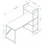 Smart skrivbord - Furu/vit