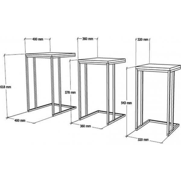 Roma satsbord 32x32 | 36x36 | 40x40 cm - Safir ek/svart Roma satsbord 32x32 | 36x36 | 40x40 cm - Safir ek/svart