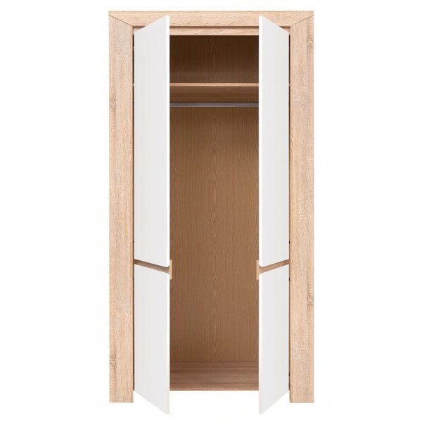 Clark garderob - Ek/vit Clark garderob - Ek/vit