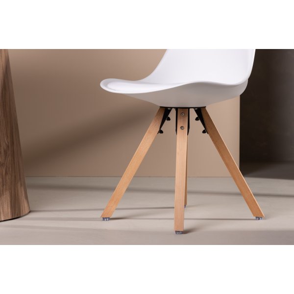 Chaise de salle  manger Zeno - Naturel/blanc