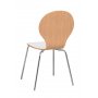 Fusion stol stapelbar - Vit HPL-laminat ek/krom