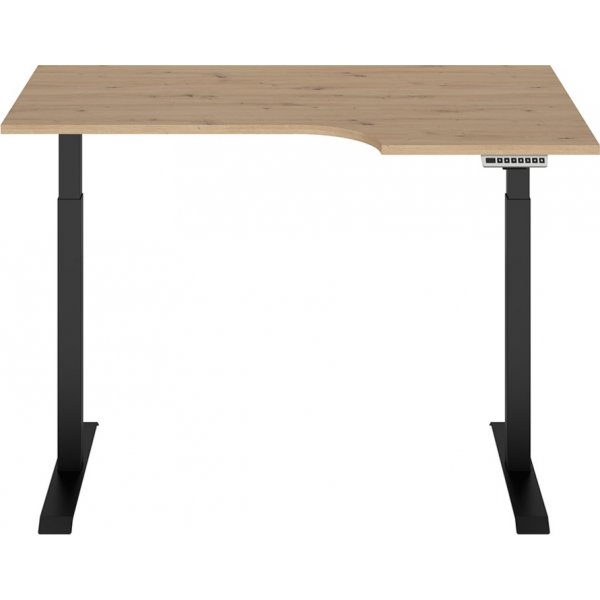 Space höj och sänkbart skrivbord höger 140 x 90 cm - Ek Space höj och sänkbart skrivbord höger 140 x 90 cm - Ek