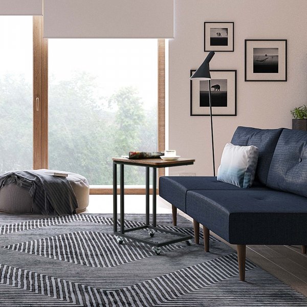 Table d'appoint Svante 50 x 35 cm - Marron/noir Table d'appoint Svante 50 x 35 cm - Marron/noir