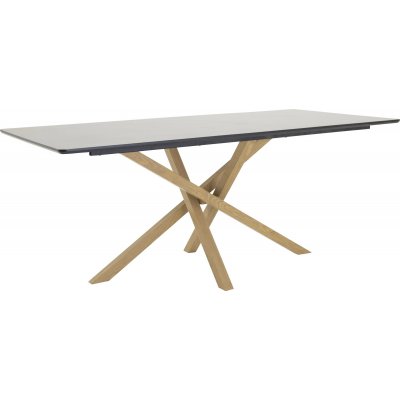 Hgans matbord 180 cm - Ek/svart