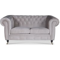 Chesterfield Sheffield 2-sits soffa - Beige sammet Chesterfield Sheffield 2-sits soffa - Beige sammet