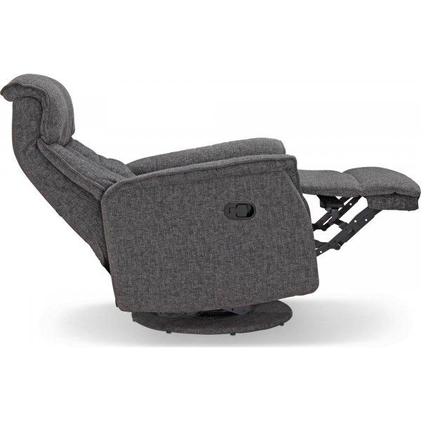 Reclinerfåtölj i grått tyg - Umeå Reclinerfåtölj i grått tyg - Umeå