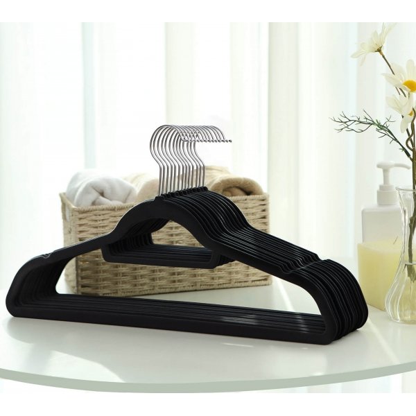 Kldgalge, sammet, 45 cm, 50-pack - Svart