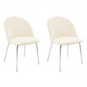 Stol i beige sammet - Plaza + Fläckborttagare för möbler Stol i beige sammet - Plaza + Fläckborttagare för möbler