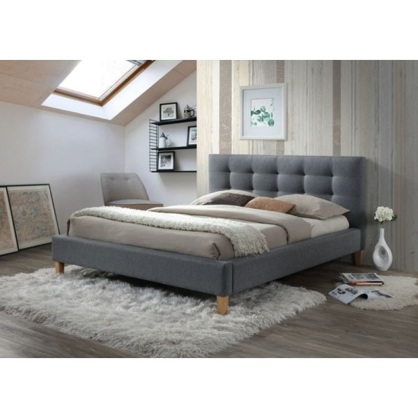 Cadre de lit Kinsey 140x200 cm - Gris Cadre de lit Kinsey 140x200 cm - Gris