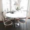 Kundbild Ibiza matbord ø110 cm - Vit/krom: Crica Matbord 110 cm