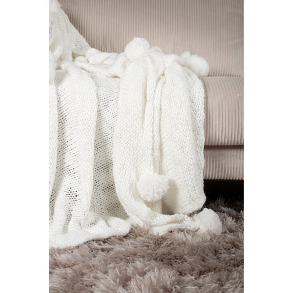 Plaid fin 130x170 cm - Blanc Plaid fin 130x170 cm - Blanc