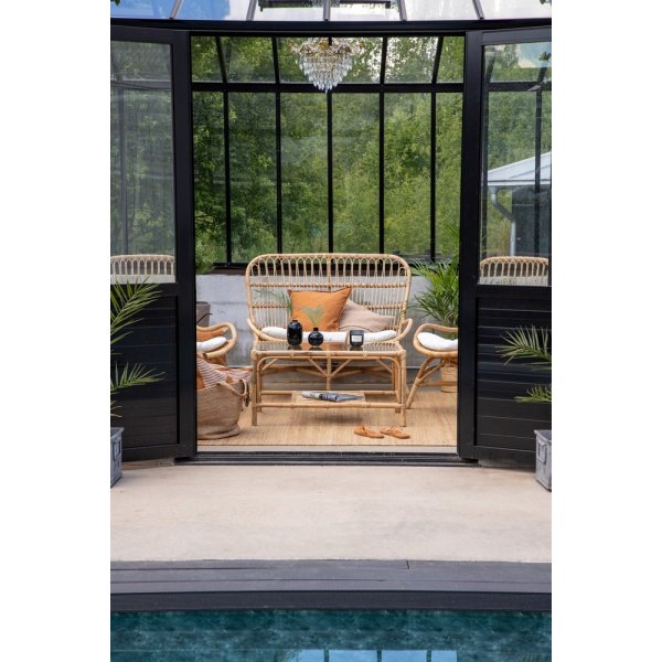 Groupe de canapés Ella - Rotin/écru Groupe de canapés Ella - Rotin/écru