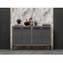Stria dressoir - Saffier eiken/antraciet