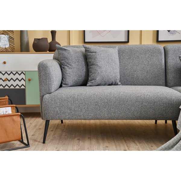 Canapé-lit Revos à droite - Gris Canapé-lit Revos à droite - Gris