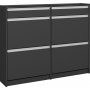 Skyline skoskp 123,5 x 24,2 x 98,5 cm - Svart