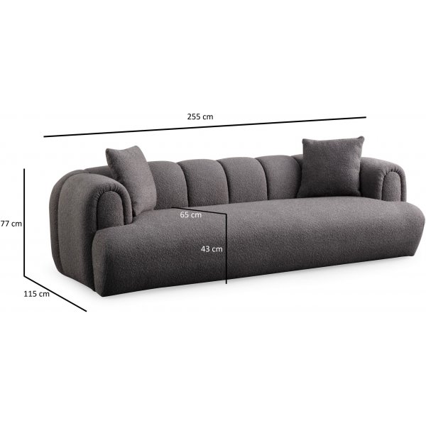 Canap 3 places Puffy - Anthracite