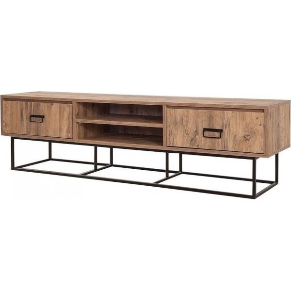 Quantum Silva mediabank 180 cm - Grenen/zwart Quantum Silva mediabank 180 cm - Grenen/zwart