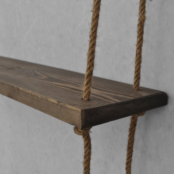 Abstracte wandplank 42 - Walnoot