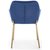 Chaise de salle  manger Signe - Bleu (Velours) / laiton