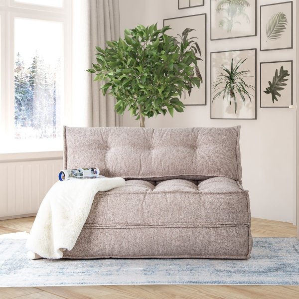 Canapé lit Faldi 2 places - Marron clair Canapé lit Faldi 2 places - Marron clair
