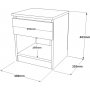 Luvio sngbord 26 - Silver/svart