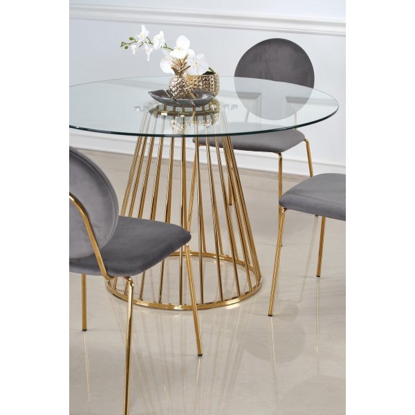 Liverpool ronde eettafel 120 cm - Goud