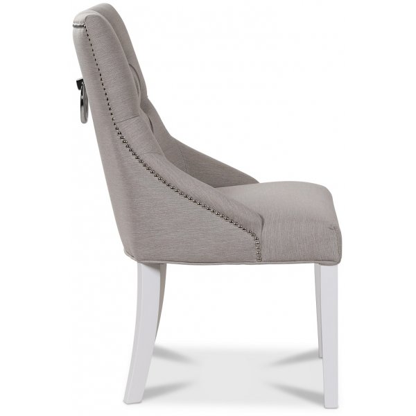 Matstol med handtag (Beige/vit) Matstol med handtag (Beige/vit)