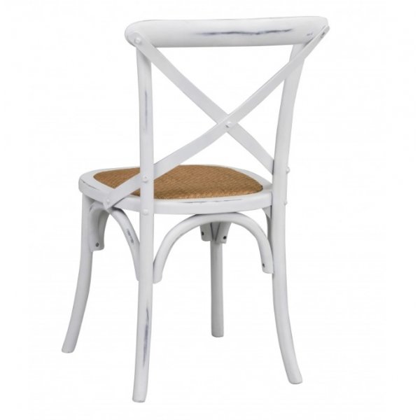 Gaston vit köksstol med rottingsits Gaston vit köksstol med rottingsits