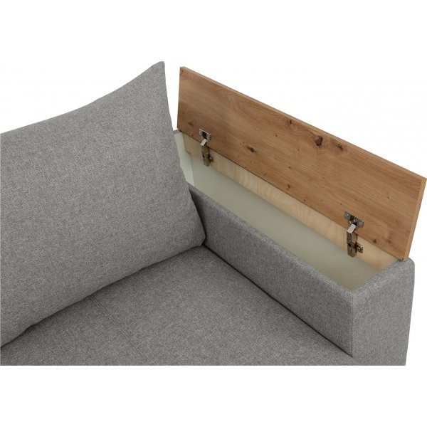 Canapé-lit Denvo divan avec poufs - Gris Canapé-lit Denvo divan avec poufs - Gris