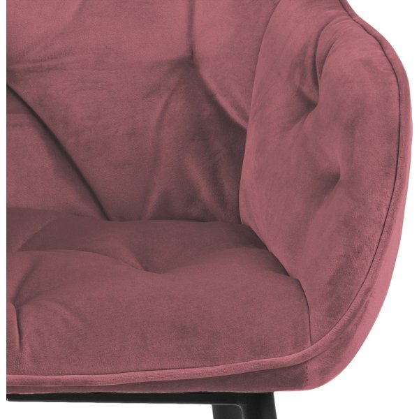 Fauteuil Brooke - Rose/noir