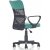 Chaise de bureau Matthias - Turquoise/noir
